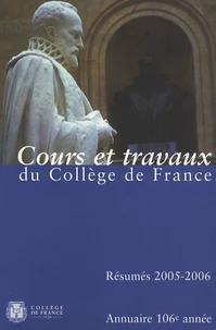 Annuaire du Collège de France 2005-2006