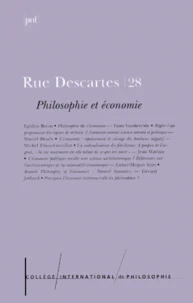 Rue Descartes n° 28 juin 2000 : Philosophie et économie