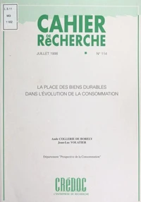 La place des biens durables dans l'évolution de la consommation