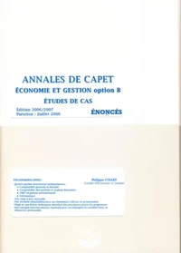 Annales de CAPET Economie et gestion option B études de cas