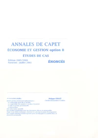 Annales de CAPET Economie et Gestion option B
