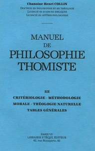 Manuel de philosophie thomiste