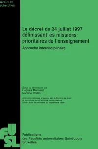 Le décret du 24 juillet 1997 définissant les missions prioritaires de l'enseignement. Approche interdisciplinaire