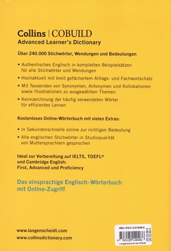 Collins Cobuild Advanced Learner's Dictionary 9th edition