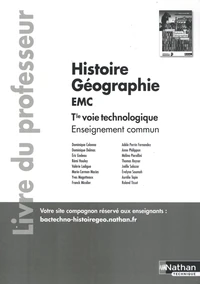 Histoire Géographie EMC Tle voie technologique Enseignement commun