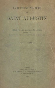 La doctrine politique de Saint Augustin