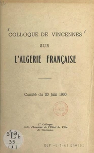 Colloque de Vincennes sur l'Algérie française