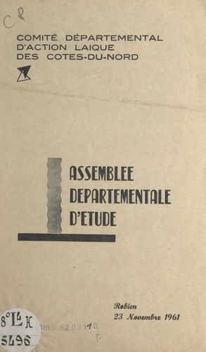 Assemblée départementale d'étude. Robien, 23 novembre 1961