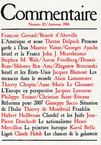 François Gorand et Benoît d' Aboville - Commentaire N° 115, Automne 2006 : .