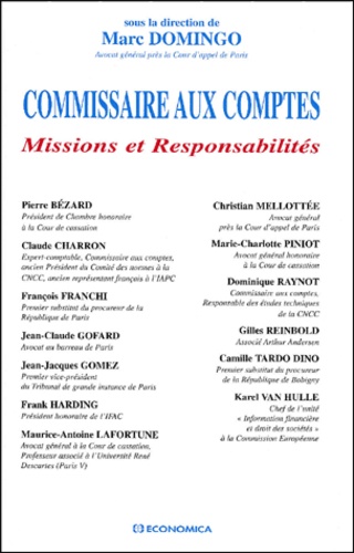 Marc Domingo - Commissaire Aux Comptes. Missions Et Responsabilites.