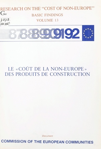 Le «coût de la non-Europe» des produits de construction