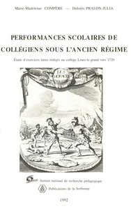 Performances scolaires de collégiens sous l'Ancien Régime