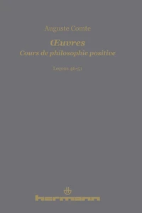 Cours de philosophie positive