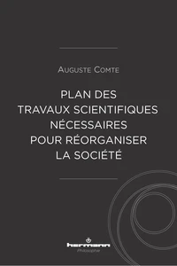 Plan des travaux scientifiques nécessaires pour réorganiser la société
