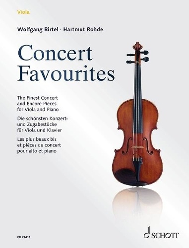 Wolfgang Birtel - Concert Favourites  : Concert Favourites - Les plut beaux bis et pièces de concert. viola and piano..