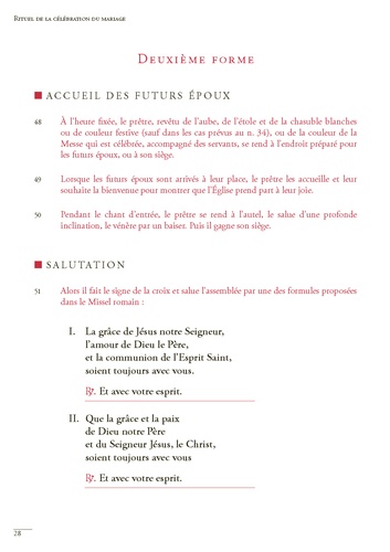 Rituel romain de la célébration du mariage  édition actualisée