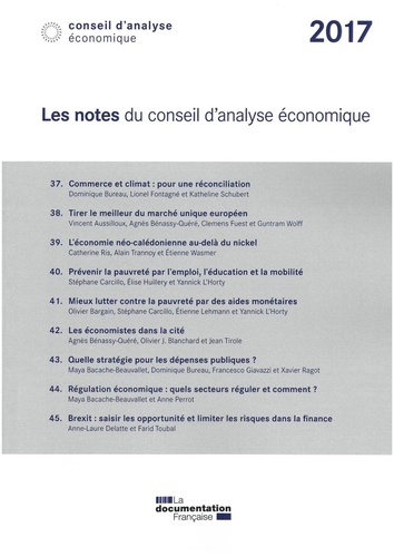  Conseil d'Analyse Economique - Les notes du Conseil d'Analyse Economique 2017.