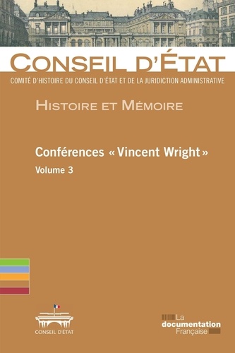 Conférences "Vincent Wright". Volume 3