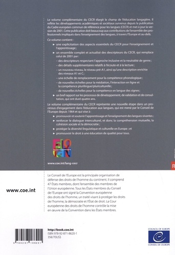 Cadre européen commun de référence pour les langues : apprendre, enseigner, évaluer. Volume complémentaire