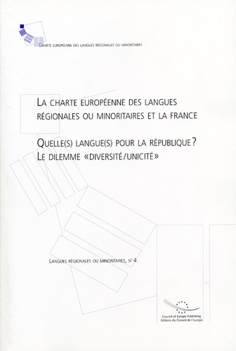  Conseil de l'Europe - La charte europeenne des langues regionales ou minoritaires.