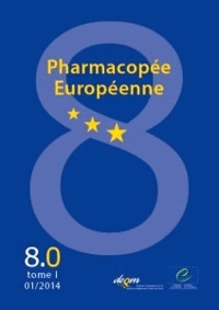  Conseil de l'Europe - Pharmacopée européenne - 4 volumes : 8.0 (Tome 1 et 2), 8.1 et 8.2 (suppléments).