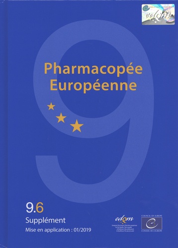  Conseil de l'Europe - Pharmacopée européenne - 3 volumes, Suppléments 9.6, 9.7, 9.8.
