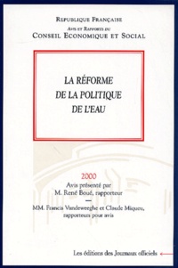  Conseil Economique et Social - La Reforme De La Politique De L'Eau.