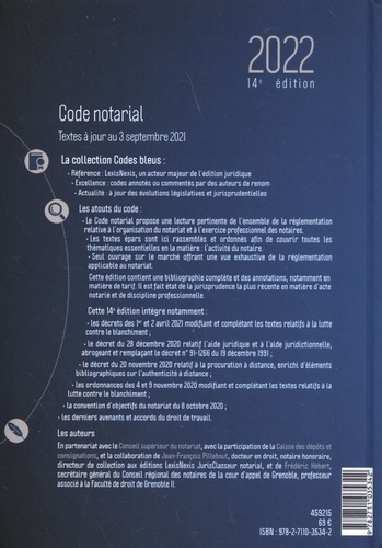 Code notarial  Edition 2022