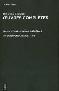 Oeuvres complètes - série 2 Correspondance générale