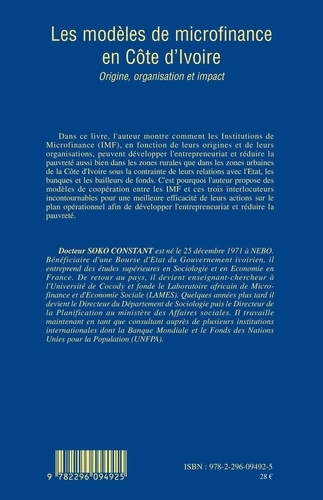 Les modèles de microfinance en Côte d'ivoire. Origine, organisation et impact