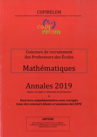  COPIRELEM et Pierre Eysseric - Mathématiques Concours de recrutement des Professeurs des Ecoles - Annales + exercices complémentaires avec corrigés issus des concours blancs et examens des ESPE.