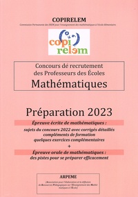  COPIRELEM - Mathématiques Concours de recrutement des professeurs des écoles - Préparation.