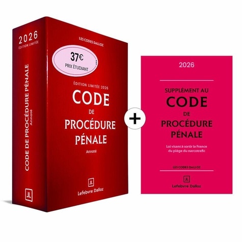 Coralie Ambroise-Castérot et Pascal Beauvais - Code de procédure pénale annoté + supplément au code de procédure pénale - Édition limitée.