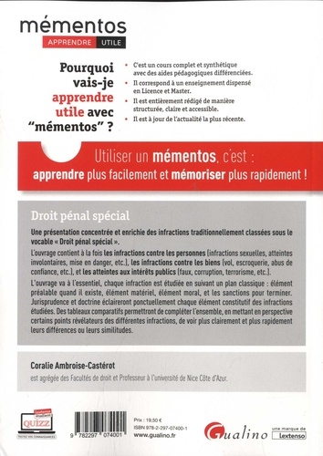 Droit pénal spécial  Edition 2019-2020