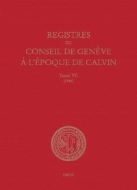 Registres du Conseil de Genève à l'époque de Calvin