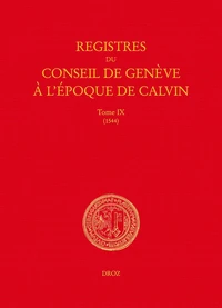 Registres du Conseil de Genève à l'époque de Calvin