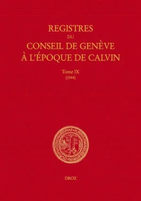 Registres du Conseil de Genève à l'époque de Calvin