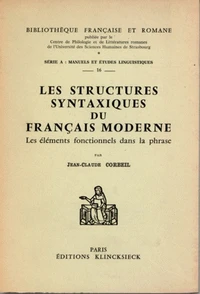 Les structures syntaxiques du français moderne