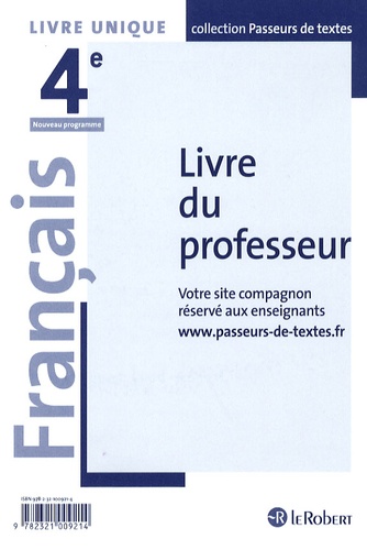 Corinne Abensour - Français 4e - Livre du professeur.
