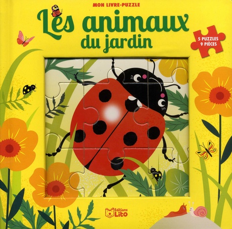 Corinne Lemerle - Les animaux du jardin - Puzzle 9 pièces.