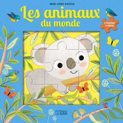 Corinne Lemerle - Les animaux du monde - 5 puzzles 9 pièces.