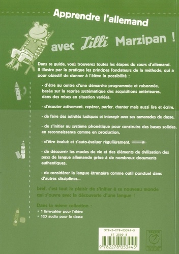 Allemand Cycle 3 Niveau débutant Lilli Marzipan. Livre du professeur