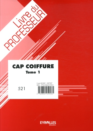Corinne Menu-Boduin - CAP coiffure Tome 1 - Livre du professeur.