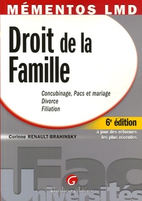 Corinne Renault-Brahinsky - Droit de la Famille - Concubinage, PACS et mariage, Divorce, Filiation.