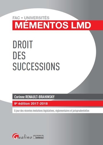 Corinne Renault-Brahinsky - Droit des successions.