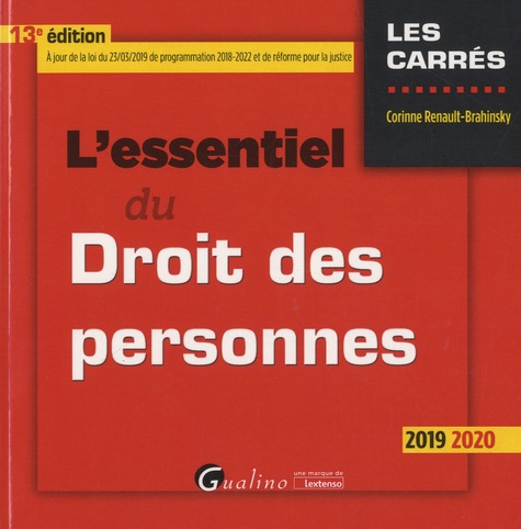 L'essentiel du droit des personnes  Edition 2019-2020