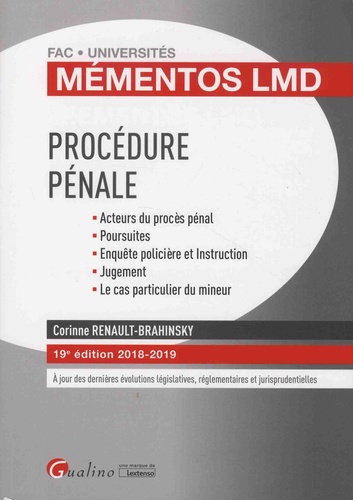 Procedure pénale  Edition 2018-2019