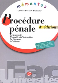 Corinne Renault-Brahinsky - Procedure Penale. 4eme Edition.