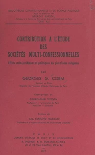 Contribution à l'étude des sociétés multi-confessionnelles