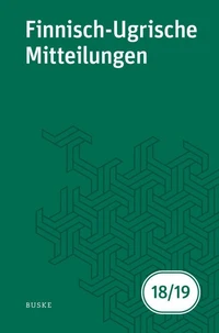 Finnisch-Ugrische Mitteilungen Band 18/19
